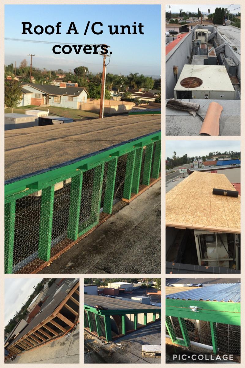 Roof A/C unit covers